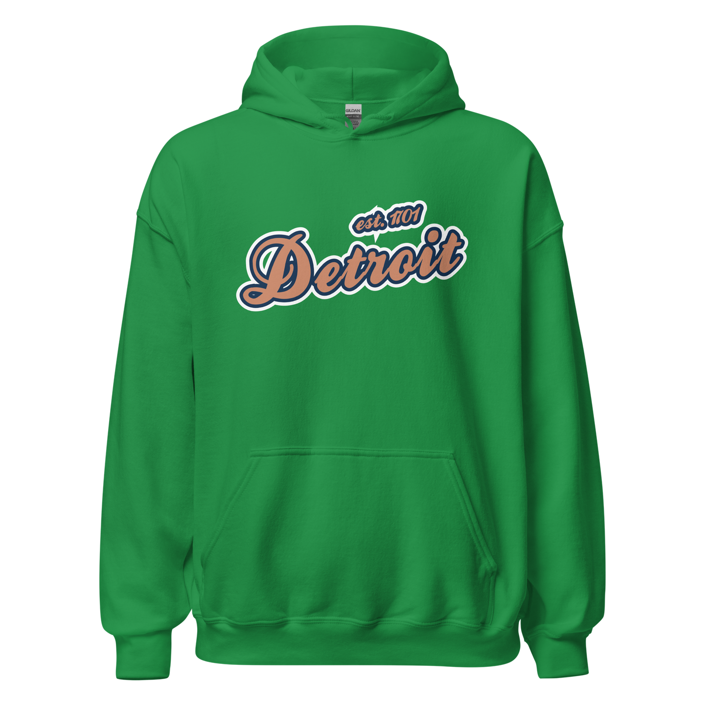 'Detroit EST. 1701' Hoodie (Copper Script Font) | Unisex Standard