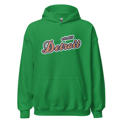 'Detroit EST. 1701' Hoodie (Copper Script Font) | Unisex Standard