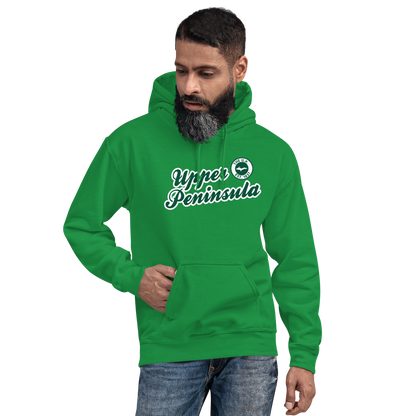 'Upper Peninsula EST. 1837' Hoodie (Superior Green Script Font) | Unisex Standard