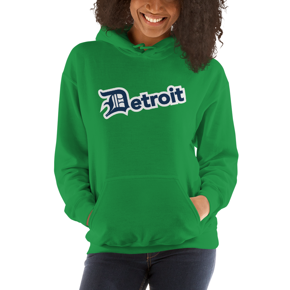 'Detroit' Hoodie (Navy w/ Old English 'D') | Unisex Standard