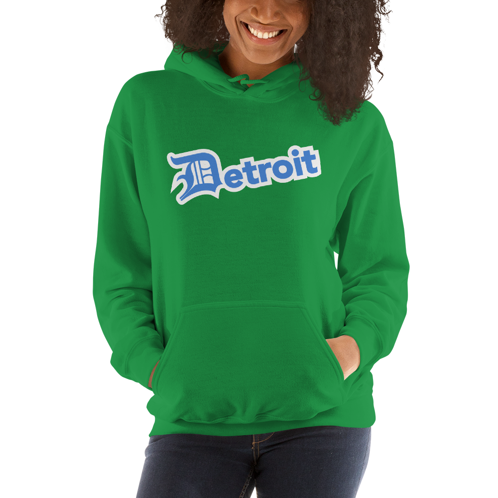 'Detroit' Hoodie (Azure w/ Old English 'D') | Unisex Standard