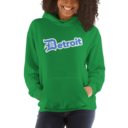 'Detroit' Hoodie (Azure w/ Old English 'D') | Unisex Standard