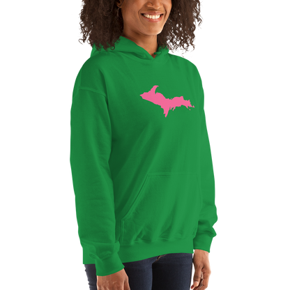 Michigan Upper Peninsula Hoodie (w/ Pink UP Outline) | Unisex Standard