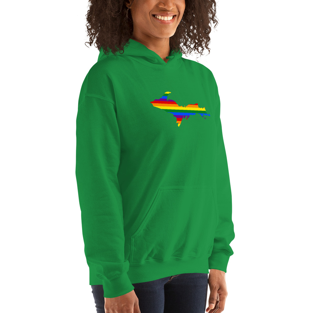 Michigan Upper Peninsula Hoodie (w/ UP Pride Flag Outline) | Unisex Standard