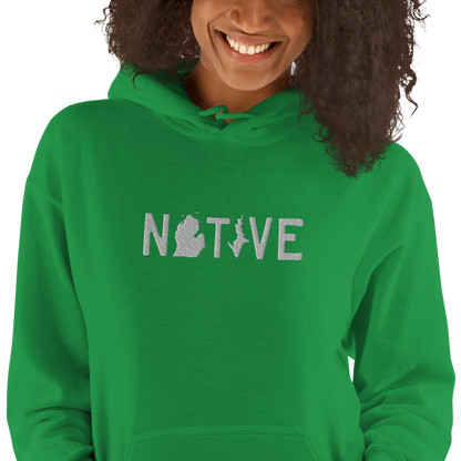 Michigan 'Native' Hoodie (Licence Plate Font) | Unisex Standard - Emb.