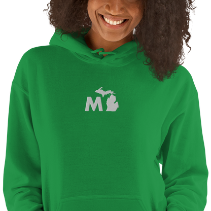 Michigan 'MI' Hoodie (Geometric Sans Font) | Unisex Standard - Emb.