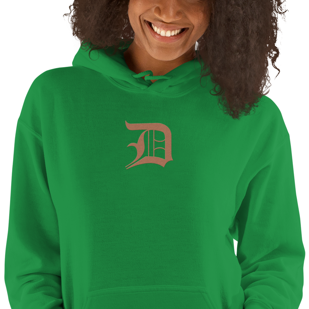 Detroit 'Old English D' Hoodie (Copper Color) | Unisex Standard - Emb.