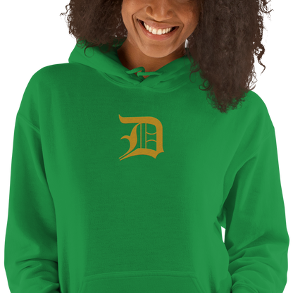 Detroit 'Old English D' Hoodie (Gold) | Unisex Standard - Emb.