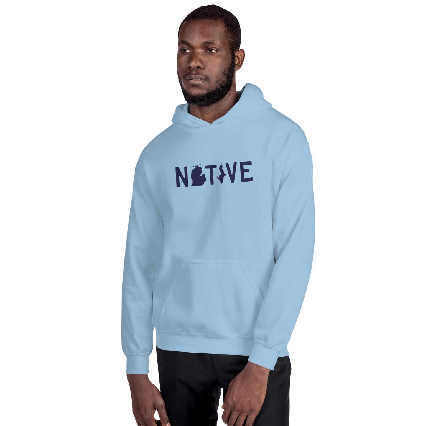 Michigan 'Native' Hoodie (Licence Plate Font) | Unisex Standard - Emb.