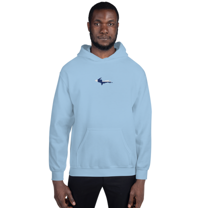 Michigan Upper Peninsula Hoodie (w/ Embroidered UP Finland Flag Outline) | Unisex Standard