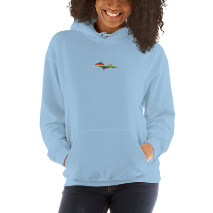 Michigan Upper Peninsula Hoodie (w/ Embroidered UP Pride Flag Outline) | Unisex Standard