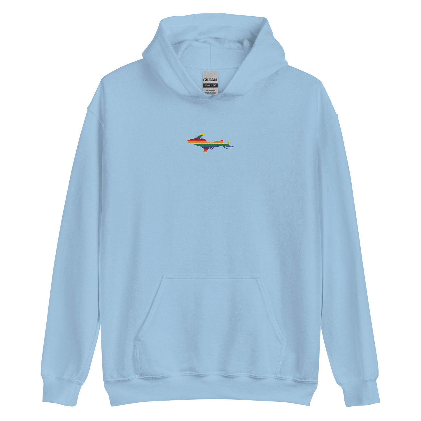 Michigan Upper Peninsula Hoodie (w/ Embroidered UP Pride Flag Outline) | Unisex Standard