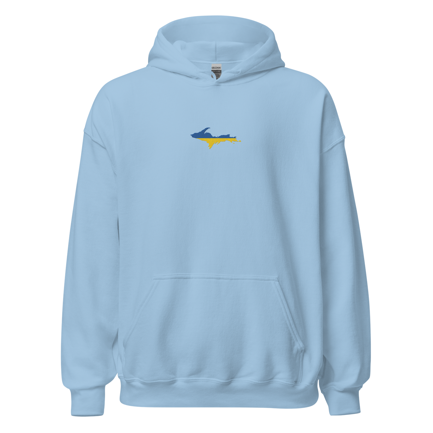 Michigan Upper Peninsula Hoodie (w/ Embroidered UP Ukraine Flag Outline) | Unisex Standard