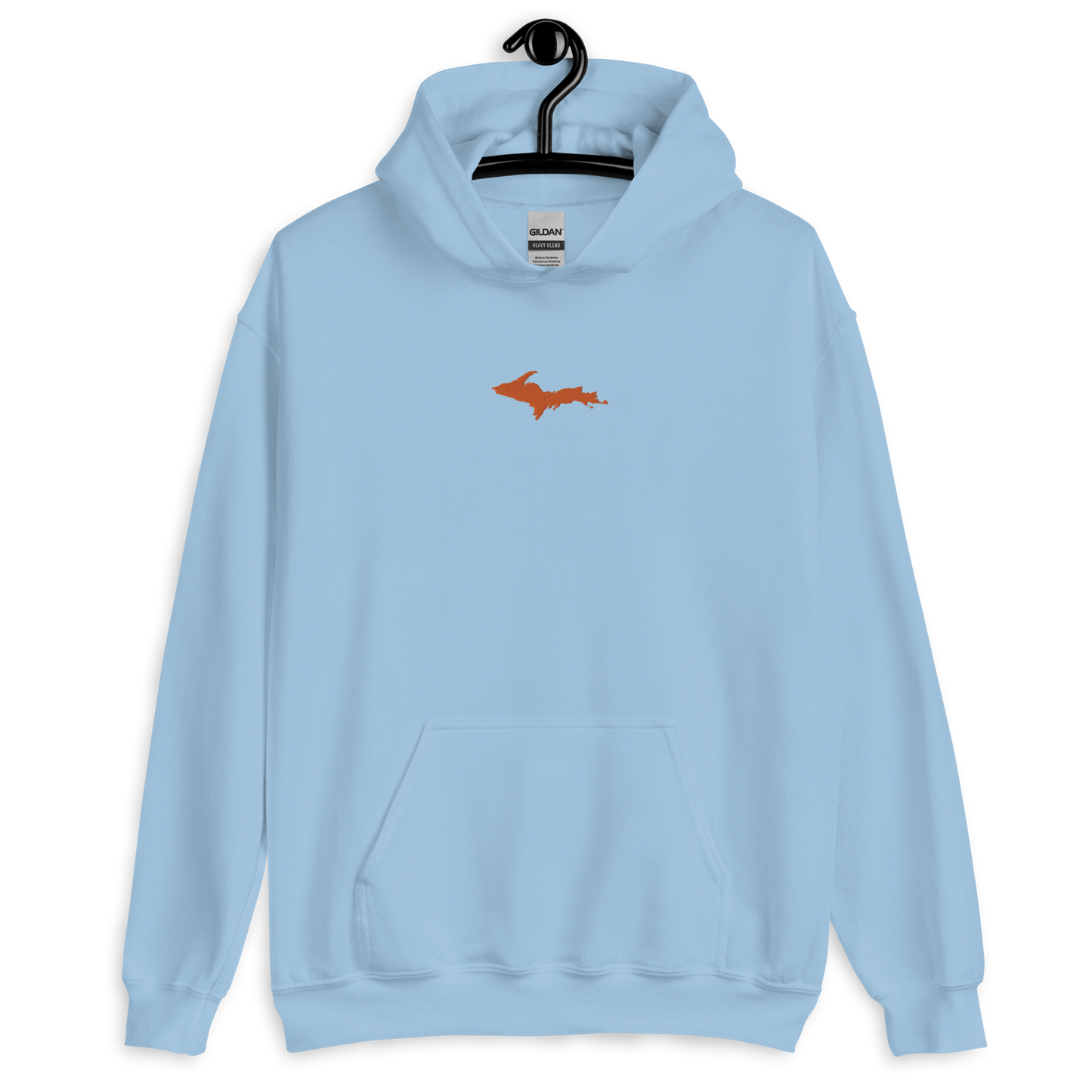 Michigan Upper Peninsula Hoodie (w/ Embroidered Orange UP Outline) | Unisex Standard