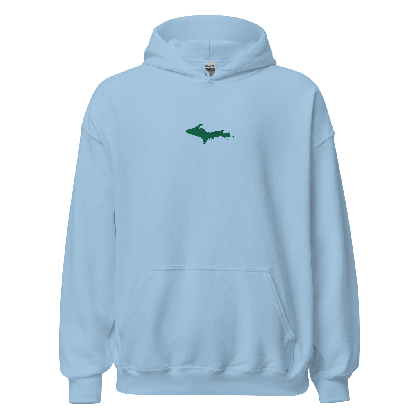 Michigan Upper Peninsula Hoodie (w/ Embroidered Green UP Outline) | Unisex Standard