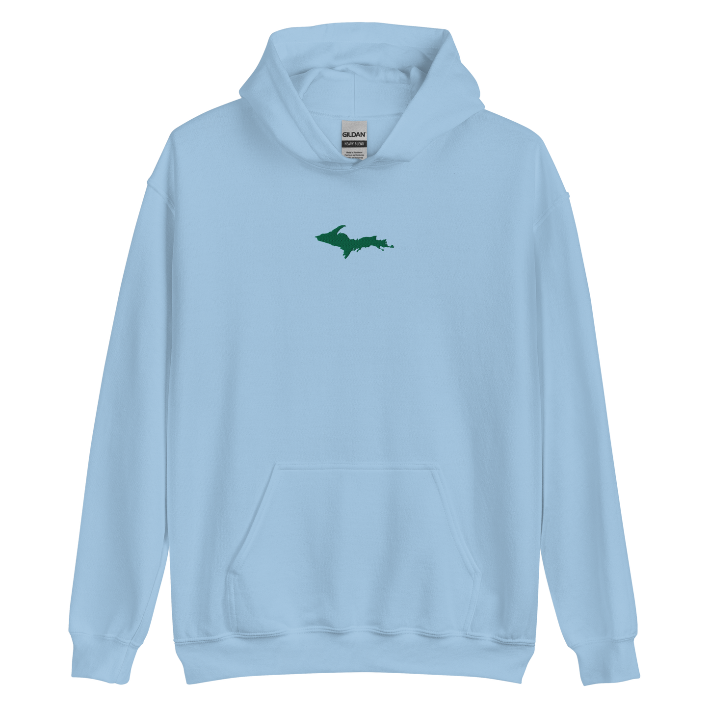 Michigan Upper Peninsula Hoodie (w/ Embroidered Green UP Outline) | Unisex Standard