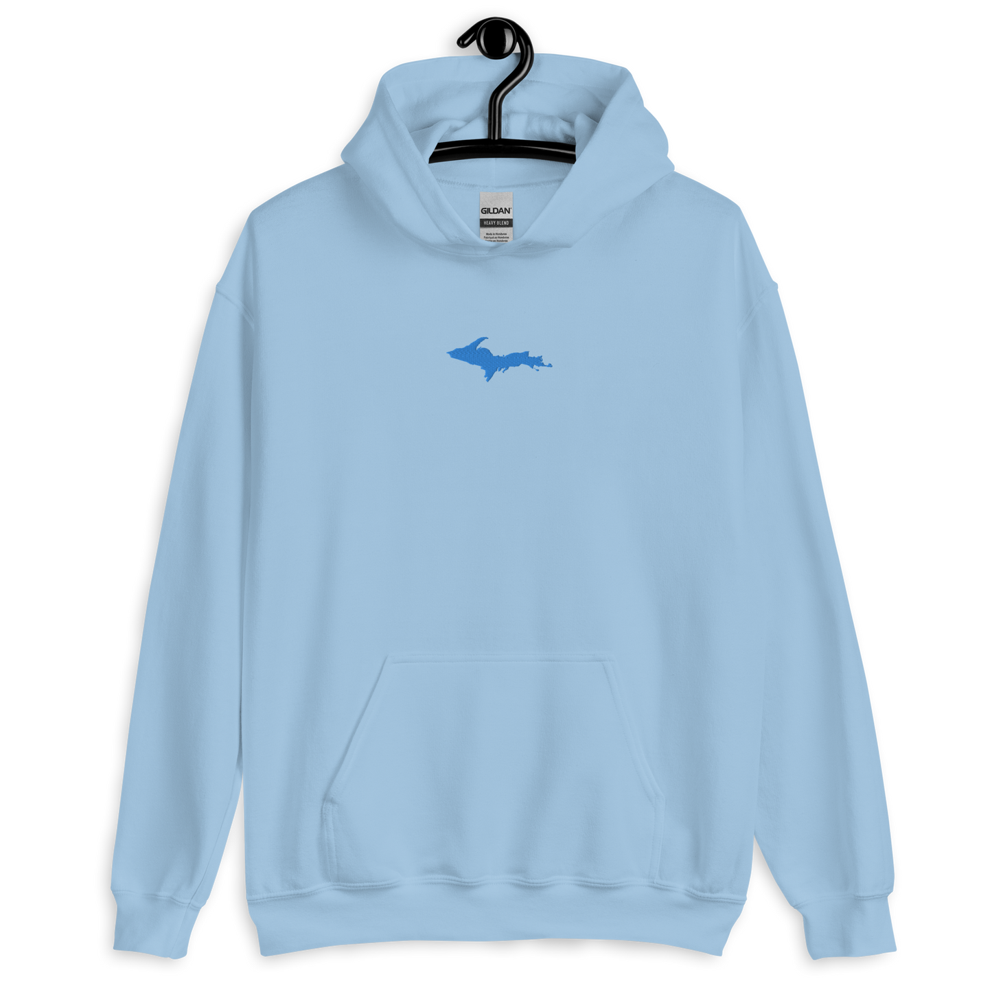 Michigan Upper Peninsula Hoodie (w/ Embroidered Azure UP Outline) | Unisex Standard