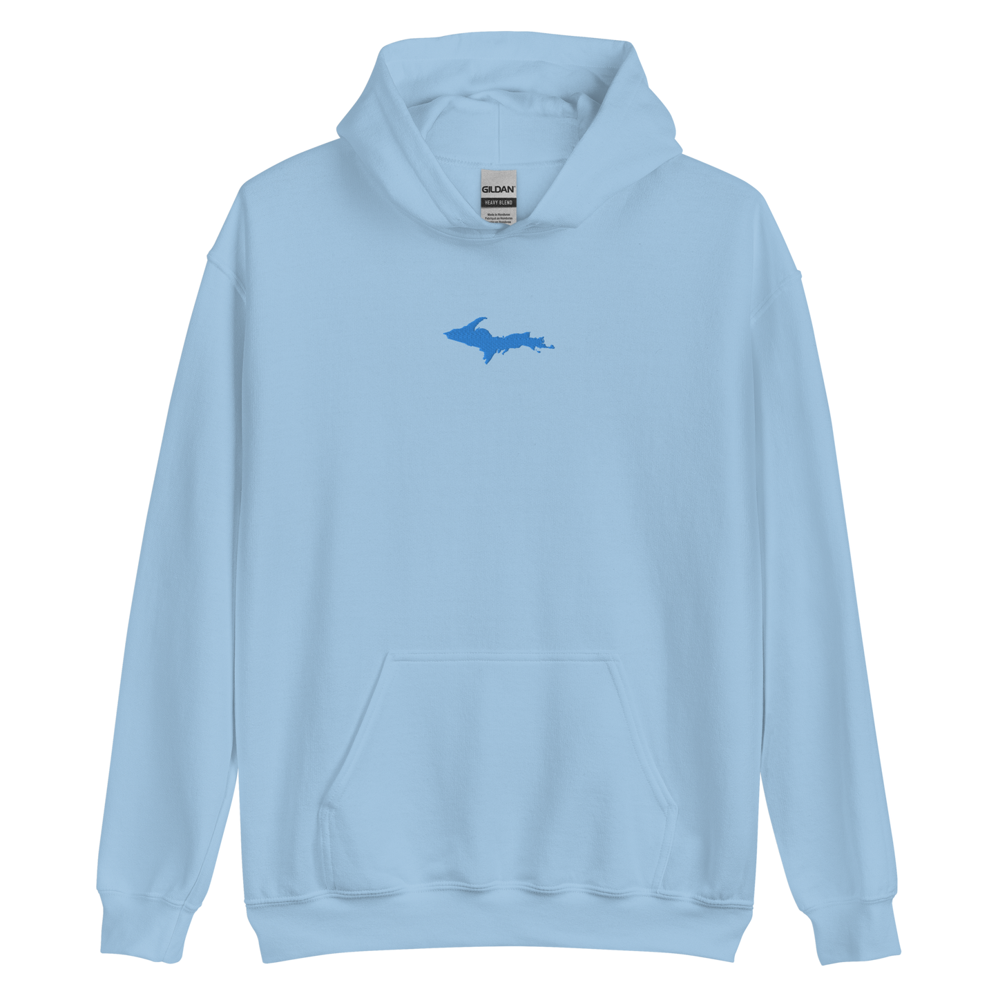 Michigan Upper Peninsula Hoodie (w/ Embroidered Azure UP Outline) | Unisex Standard