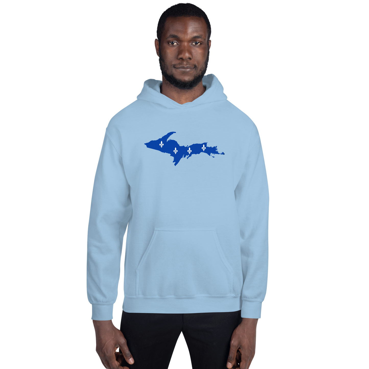 Michigan Upper Peninsula Hoodie (w/ UP Quebec Flag Outline) | Unisex Standard