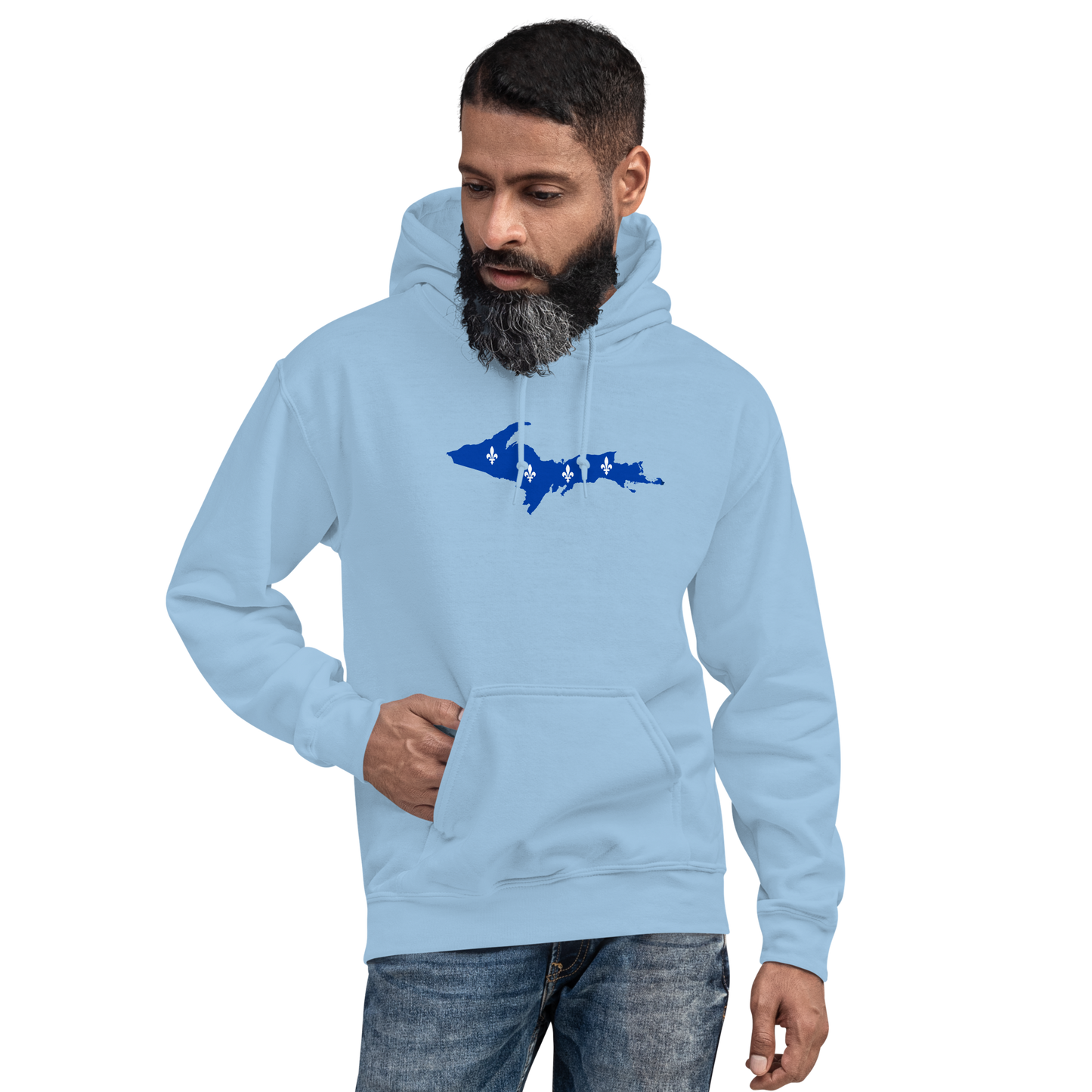 Michigan Upper Peninsula Hoodie (w/ UP Quebec Flag Outline) | Unisex Standard