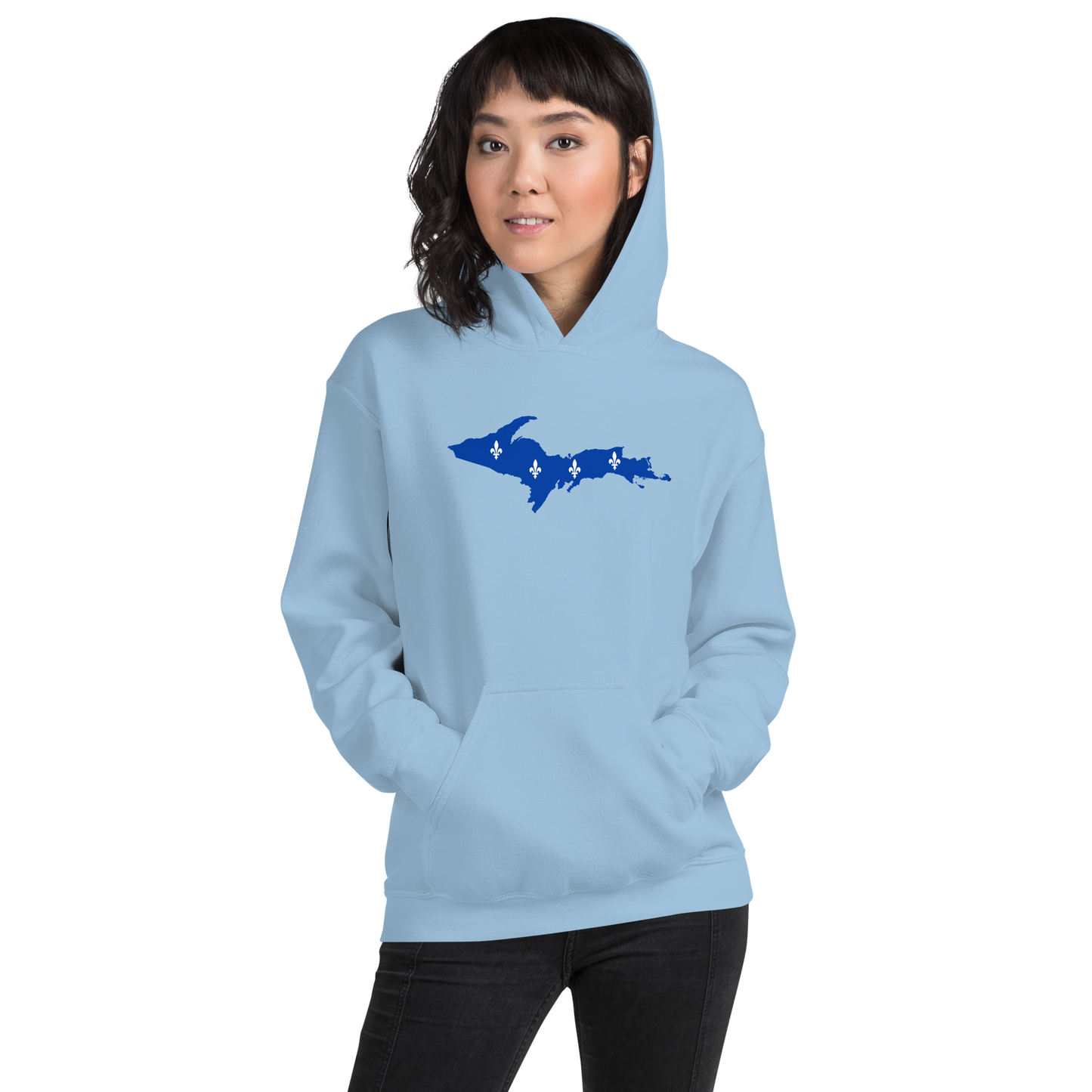 Michigan Upper Peninsula Hoodie (w/ UP Quebec Flag Outline) | Unisex Standard