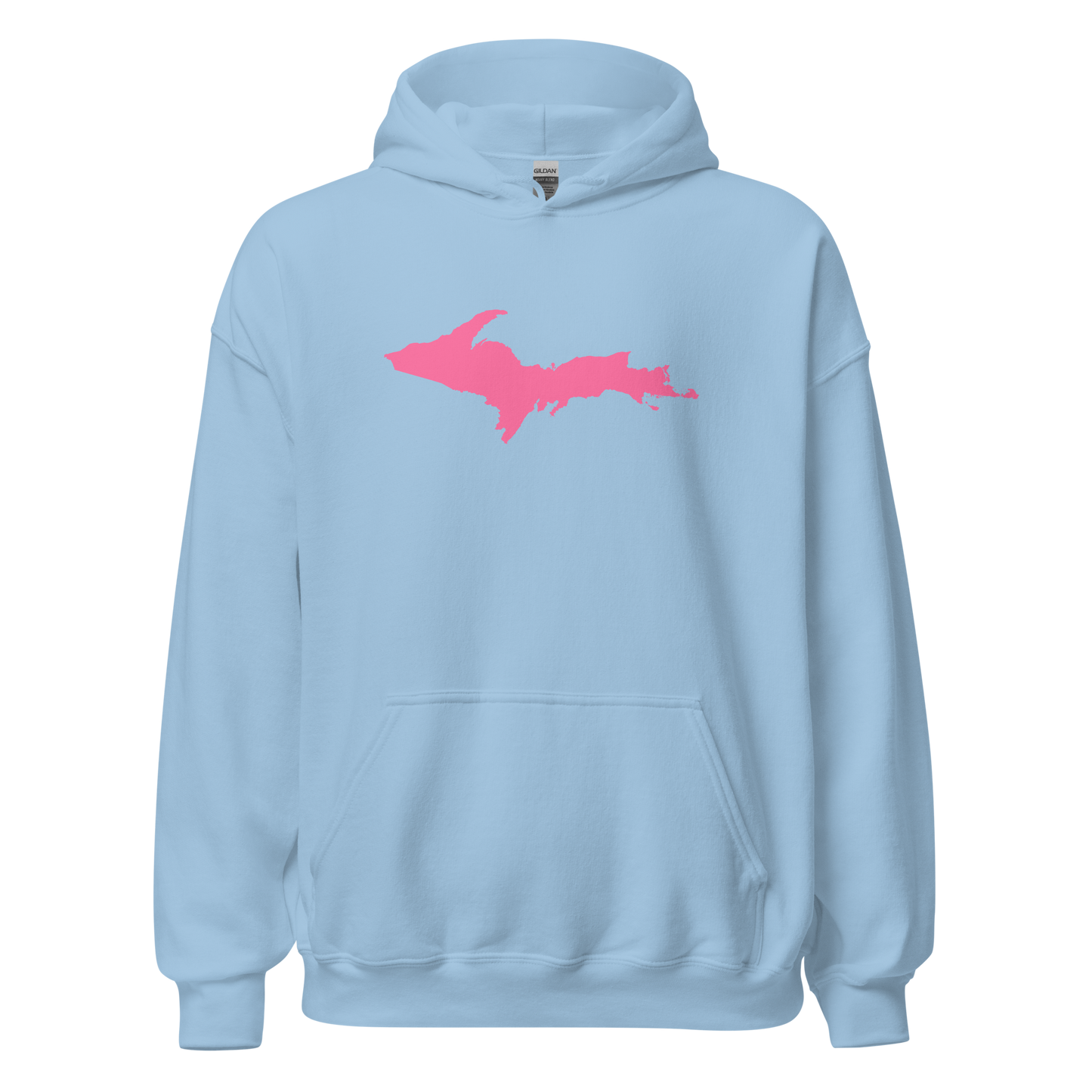 Michigan Upper Peninsula Hoodie (w/ Pink UP Outline) | Unisex Standard