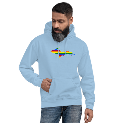 Michigan Upper Peninsula Hoodie (w/ UP Pride Flag Outline) | Unisex Standard