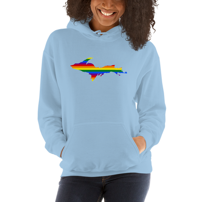 Michigan Upper Peninsula Hoodie (w/ UP Pride Flag Outline) | Unisex Standard