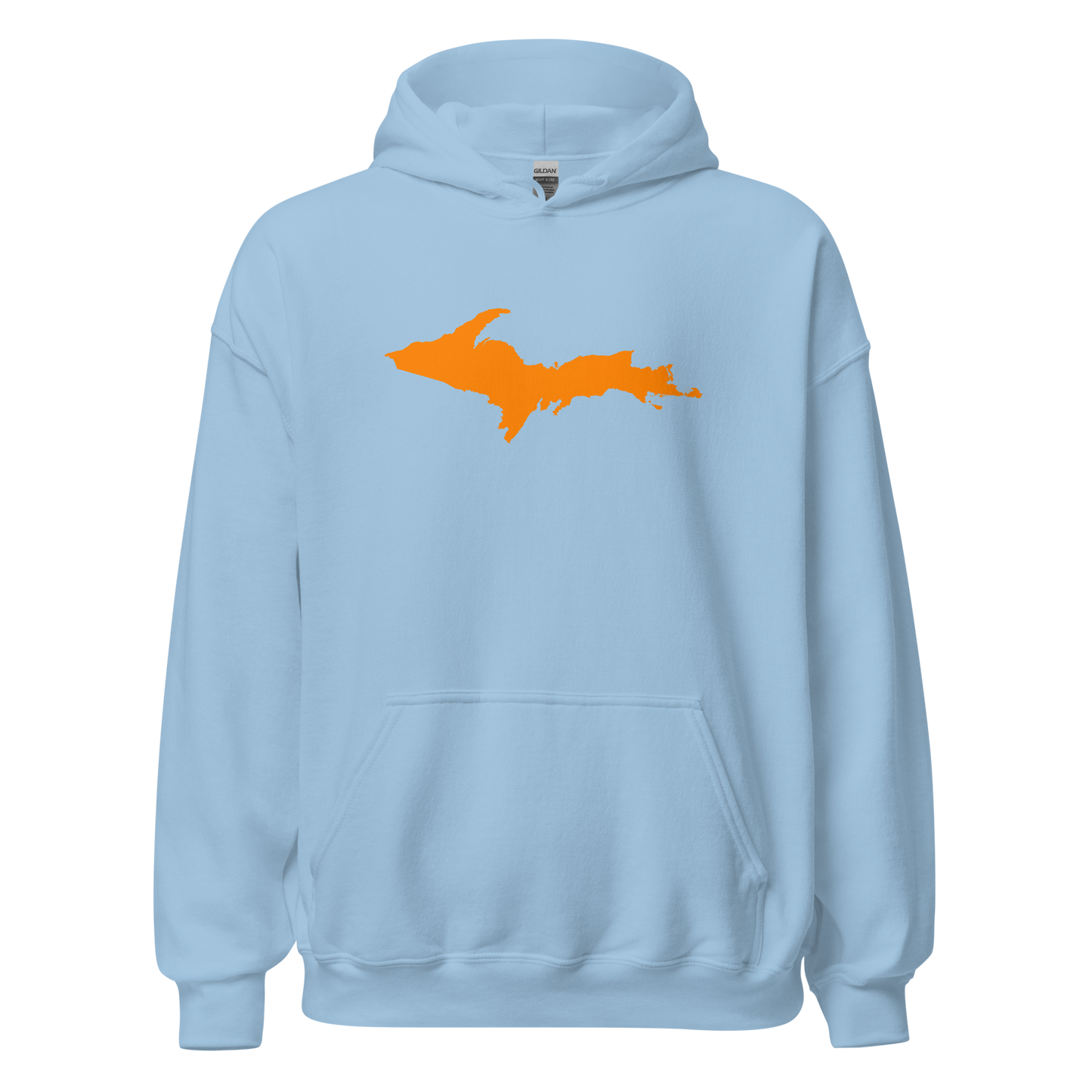 Michigan Upper Peninsula Hoodie (w/ Orange UP Outline) | Unisex Standard