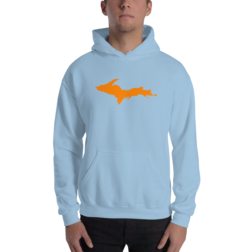 Michigan Upper Peninsula Hoodie (w/ Orange UP Outline) | Unisex Standard