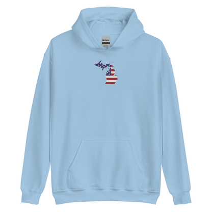 Michigan Hoodie (w/ MI USA Flag) | Unisex Standard - Emb.