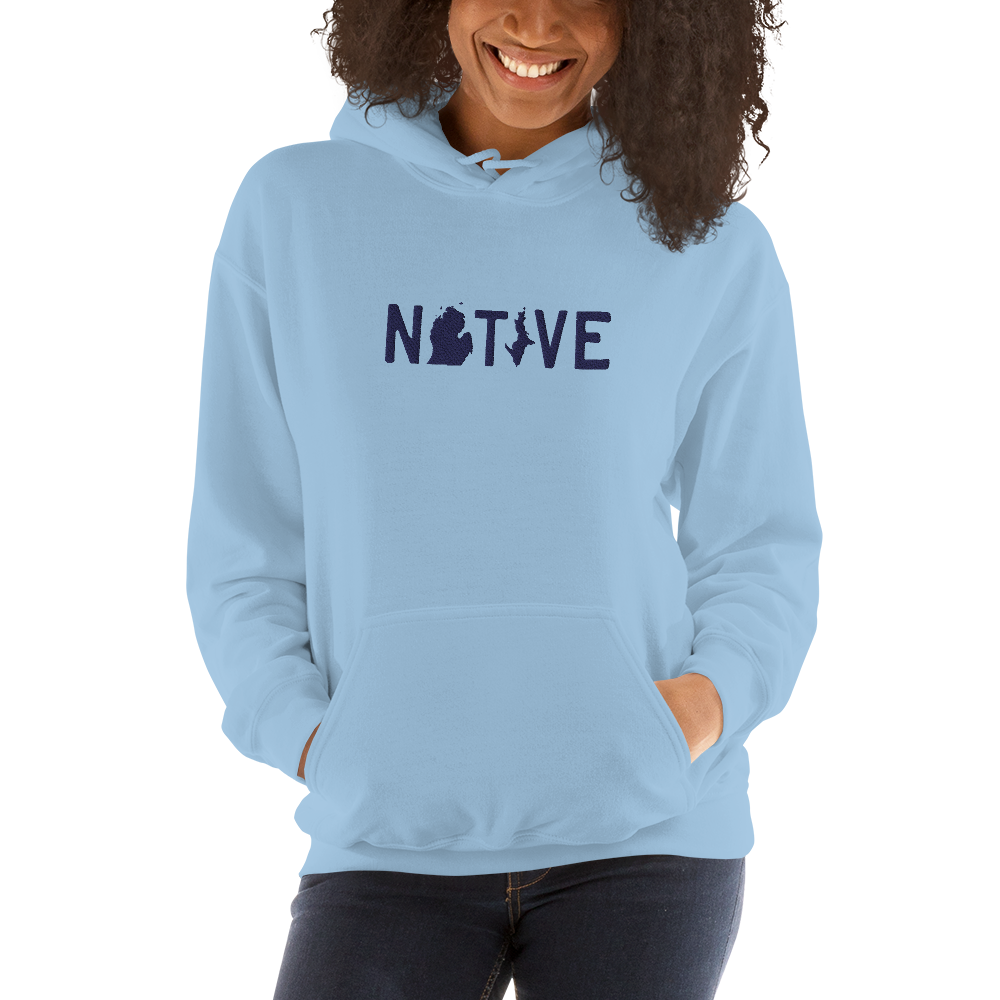 Michigan 'Native' Hoodie (Licence Plate Font) | Unisex Standard - Emb.