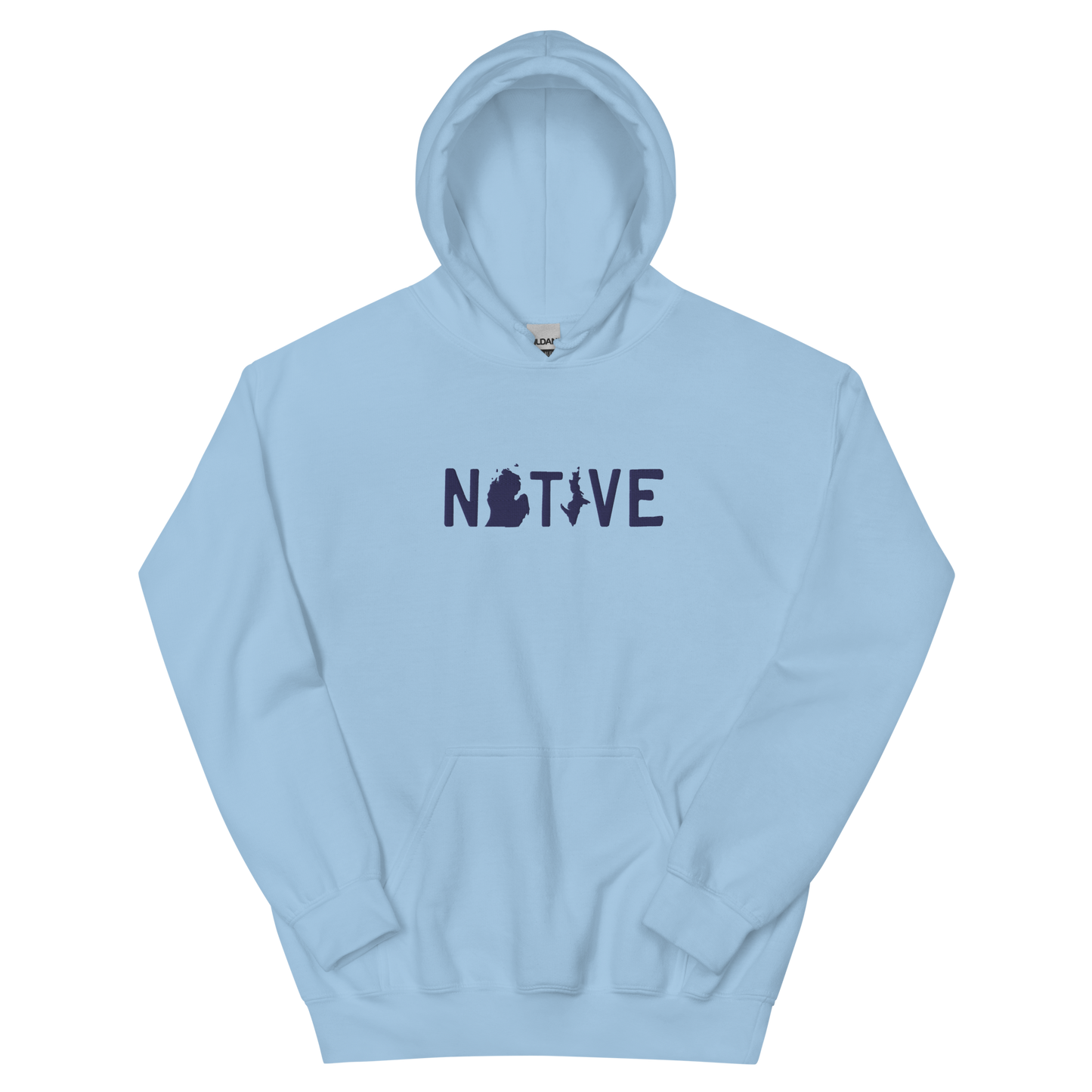 Michigan 'Native' Hoodie (Licence Plate Font) | Unisex Standard - Emb.