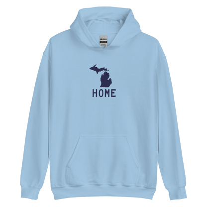 Michigan 'Home' Hoodie (Licence Plate Font) | Unisex Standard - Emb.