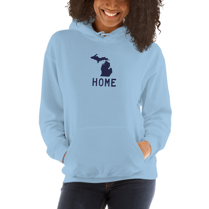 Michigan 'Home' Hoodie (Licence Plate Font) | Unisex Standard - Emb.