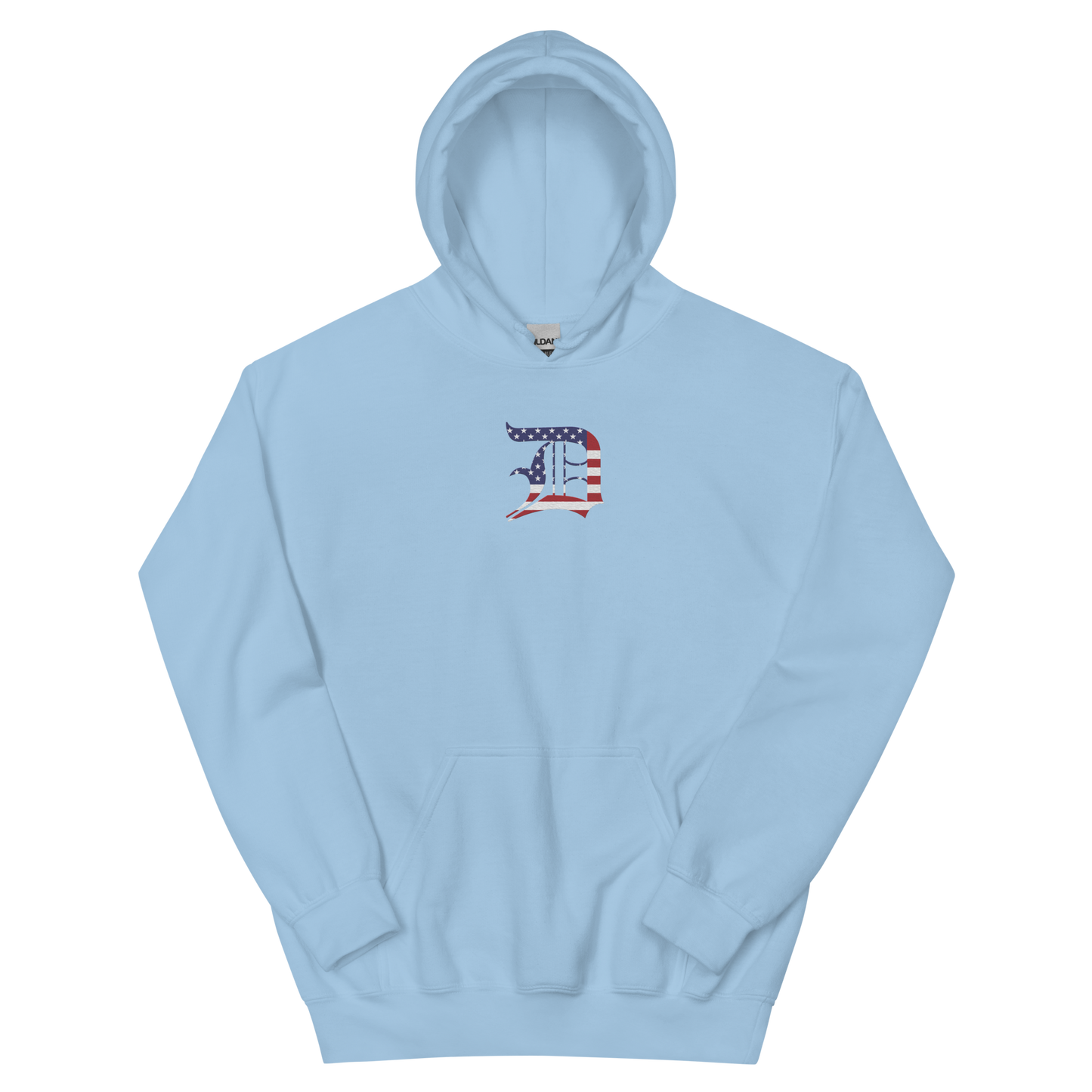 Detroit 'Old English D' Hoodie (Patriotic Edition) | Unisex Standard - Emb.