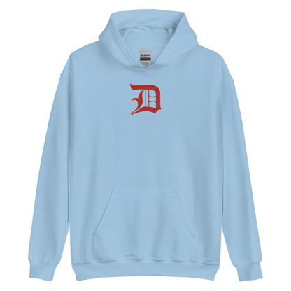 Detroit 'Old English D' Hoodie (Aliform Red) | Unisex Standard - Emb.