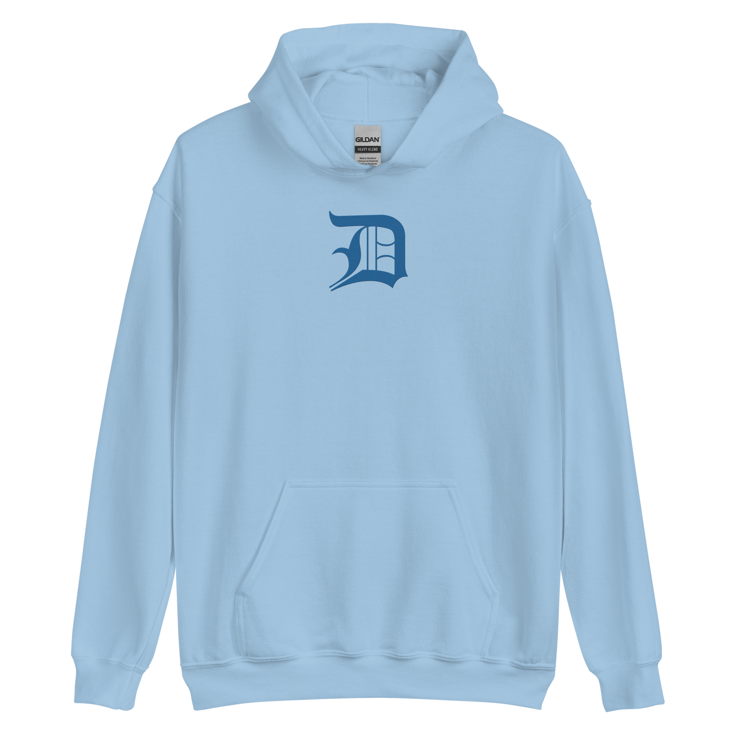 Detroit 'Old English D' Hoodie (Azure) | Unisex Standard - Emb.