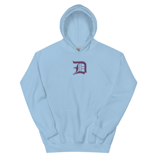 Detroit 'Old English D' Hoodie (Plum) | Unisex Standard - Emb.