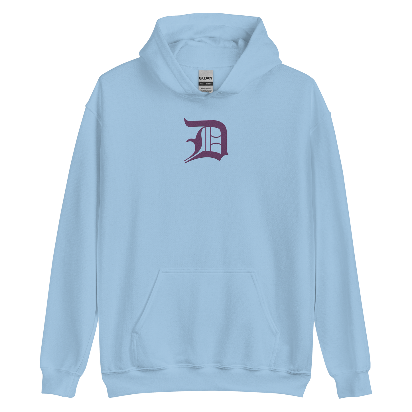 Detroit 'Old English D' Hoodie (Plum) | Unisex Standard - Emb.