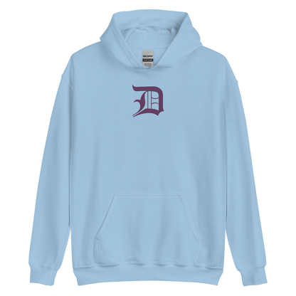 Detroit 'Old English D' Hoodie (Plum) | Unisex Standard - Emb.