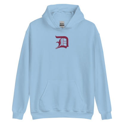 Detroit 'Old English D' Hoodie (Ruby Red) | Unisex Standard - Emb.