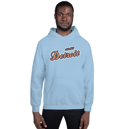 'Detroit EST. 1701' Hoodie (Copper Script Font) | Unisex Standard