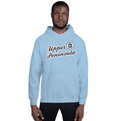 'Upper Peninsula EST. 1837' Hoodie (Iron Ore Grey Script Font) | Unisex Standard