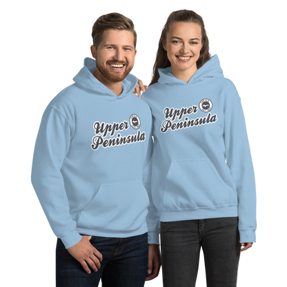 'Upper Peninsula EST. 1837' Hoodie (Iron Ore Grey Script Font) | Unisex Standard