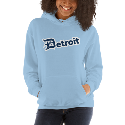 'Detroit' Hoodie (Navy w/ Old English 'D') | Unisex Standard