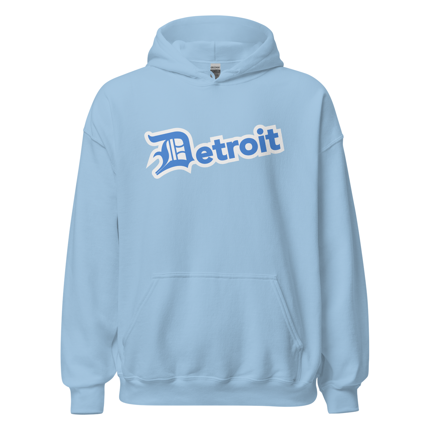 'Detroit' Hoodie (Azure w/ Old English 'D') | Unisex Standard