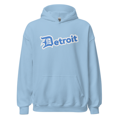 'Detroit' Hoodie (Azure w/ Old English 'D') | Unisex Standard