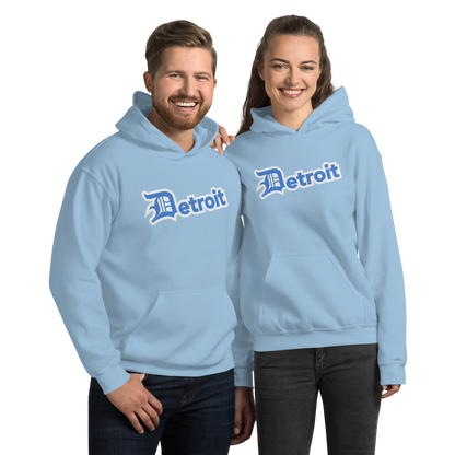 'Detroit' Hoodie (Azure w/ Old English 'D') | Unisex Standard