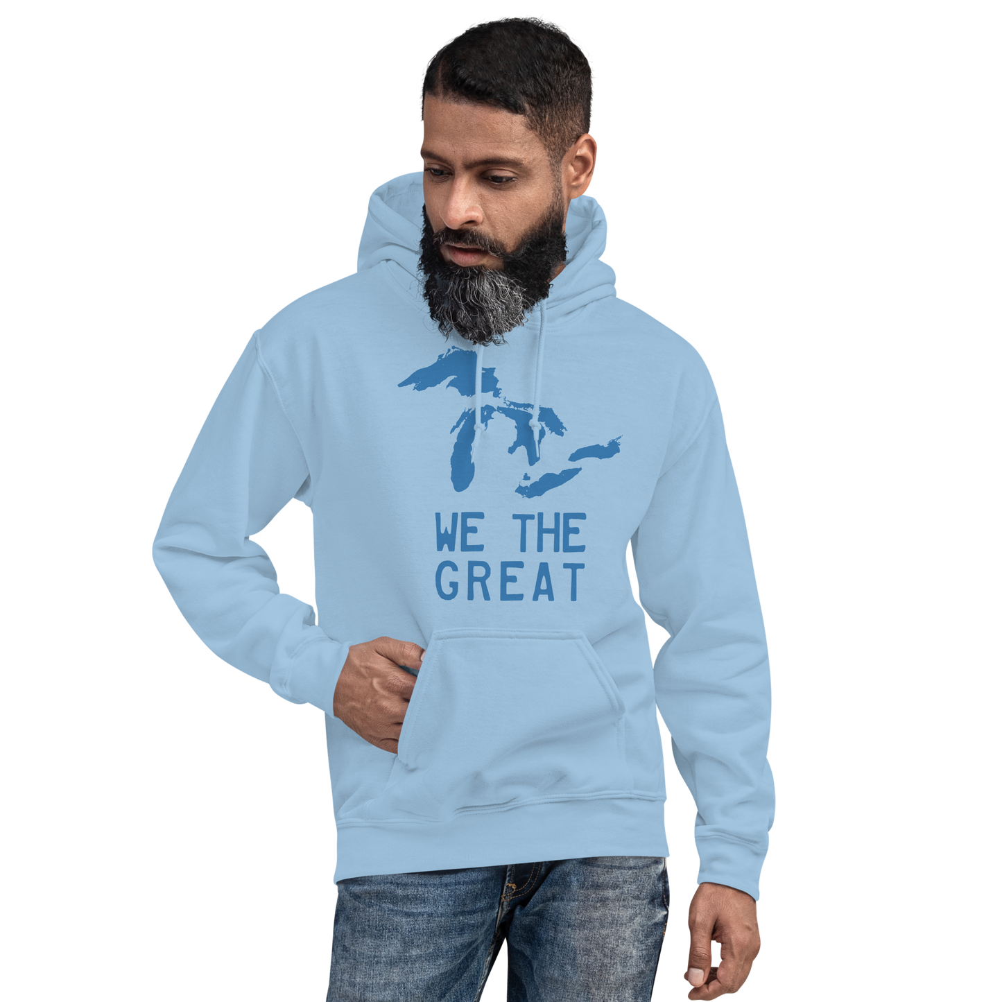 Great Lakes 'We the Great' Hoodie (Superior Blue) | Unisex Standard